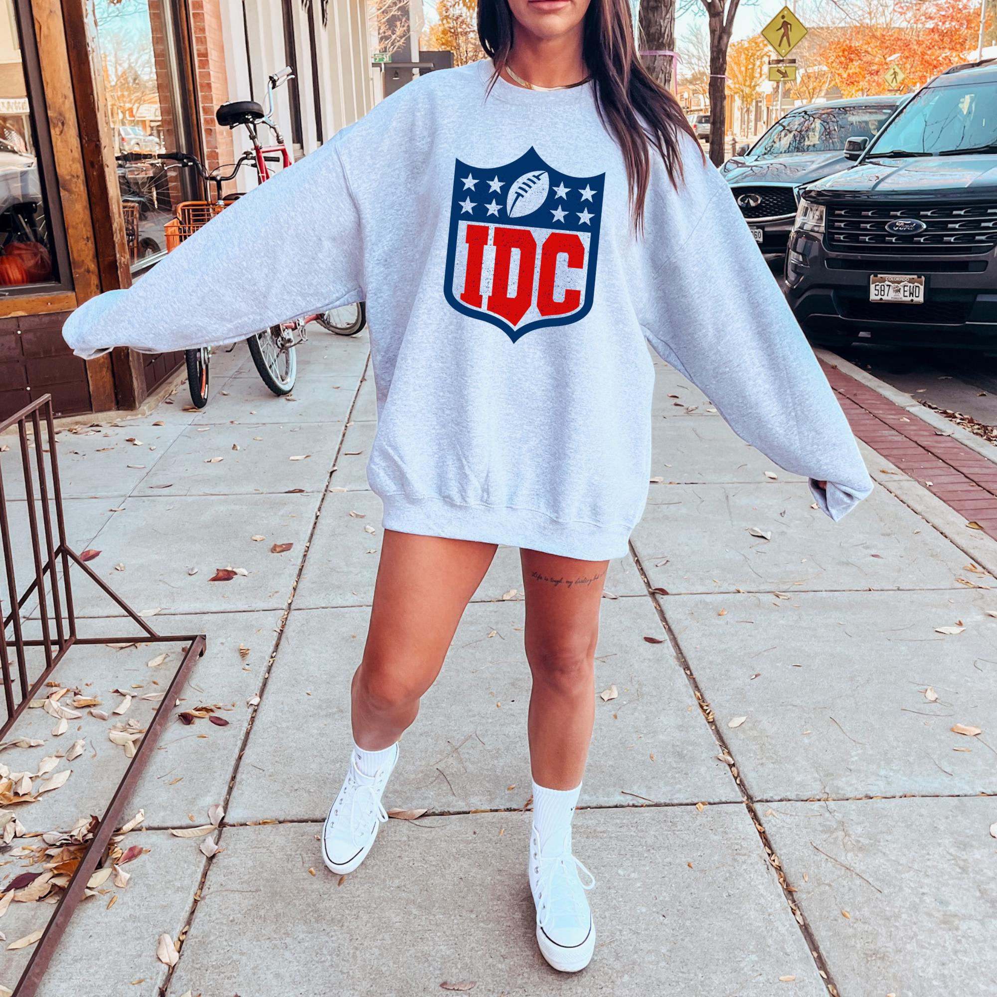 IDC Football Cozy Crew Sweatshirt, NFL, Football Season, Fall Vibes