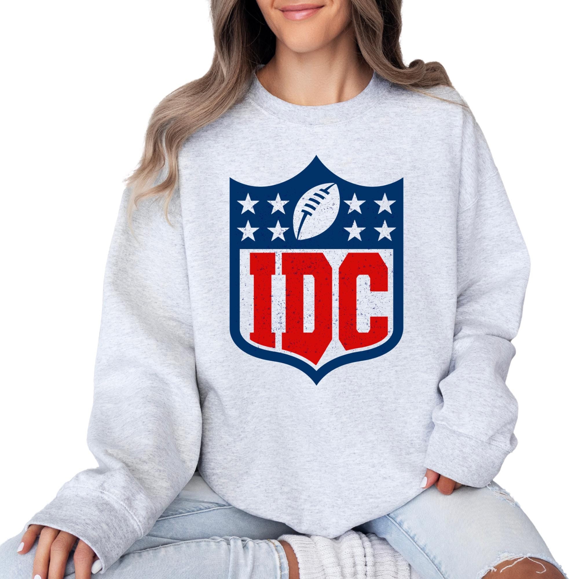 IDC Football Cozy Crew Sweatshirt, NFL, Football Season, Fall Vibes