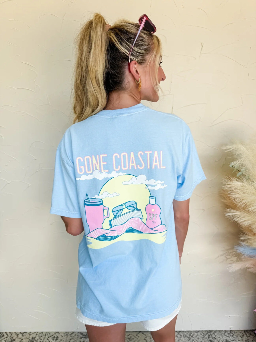 Gone Coastal,  Summer Graphic Tee, Distress Graphic T-Shirt, Summer, Comfort Colors Graphic Tee