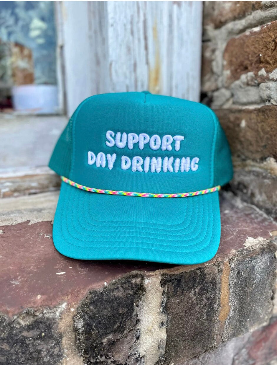 Support Day Drinking Trucker Hat, Women's Hat, Women's Apparel, Women's Accessories, Trucker Hat